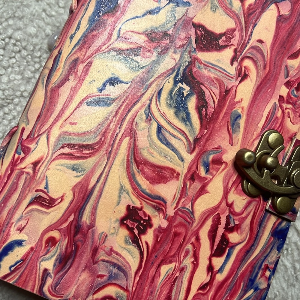 Hand Crafted OOAK Unique Vintage Leather Journal With Antique Deckle Edge Paper - Picture 9 of 15